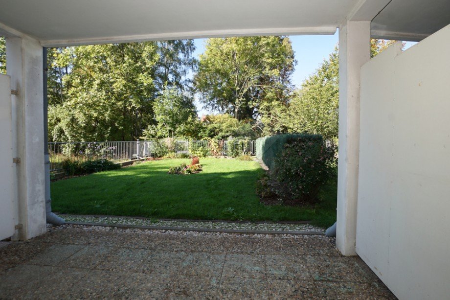 Terrasse mit Blick in den Garten Erdgeschosswohnung Zwickau