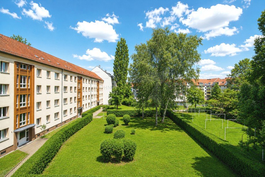Ausblick Balkon Etagenwohnung Chemnitz