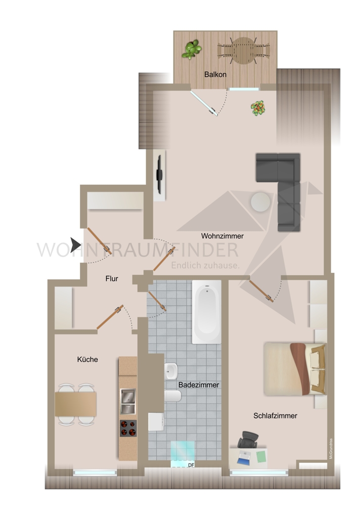 Grundriss Brunnen 3 Etagenwohnung Zwickau