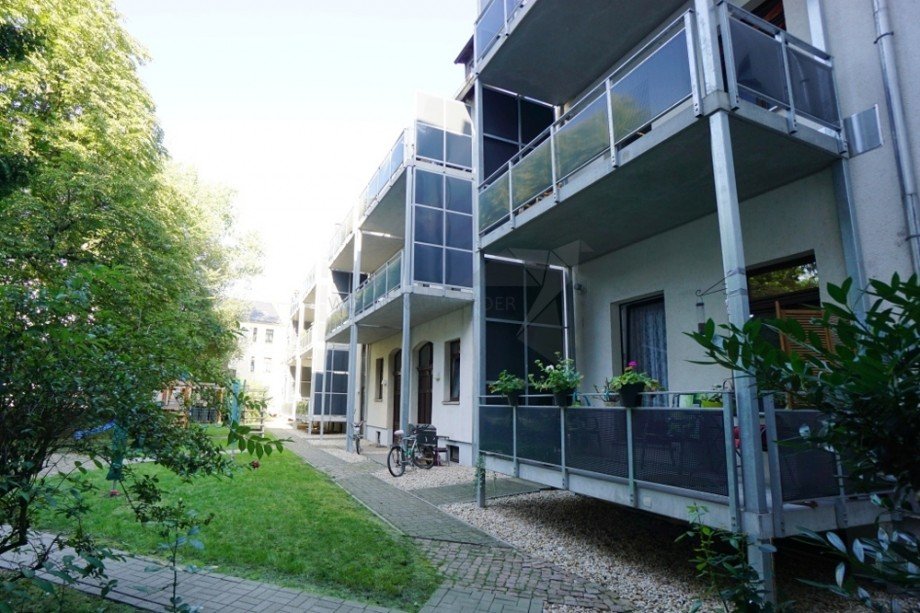 R�ckansicht Maisonettewohnung Zwickau