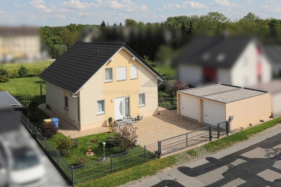 Luftansicht Einfamilienhaus Limbach-Oberfrohna