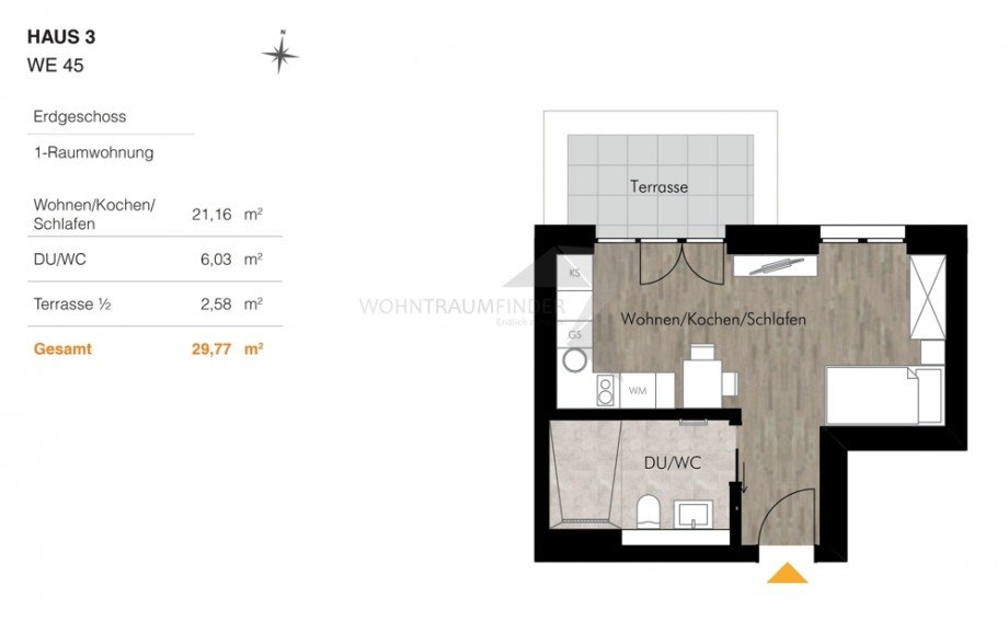 Grundriss H3 WE45 Erdgeschosswohnung Chemnitz