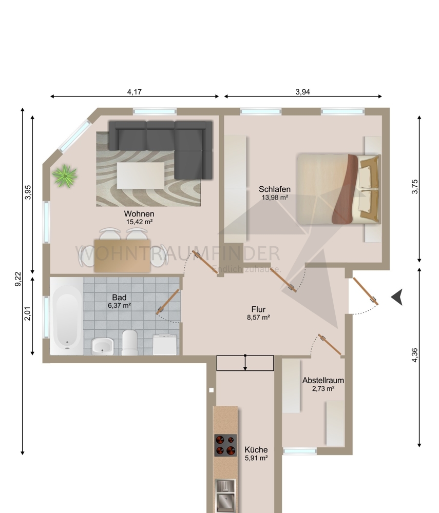 Grundriss Etagenwohnung Zwickau