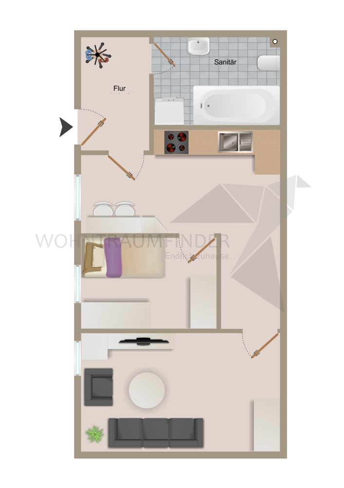 Grundriss Etagenwohnung Zwickau / P�lbitz