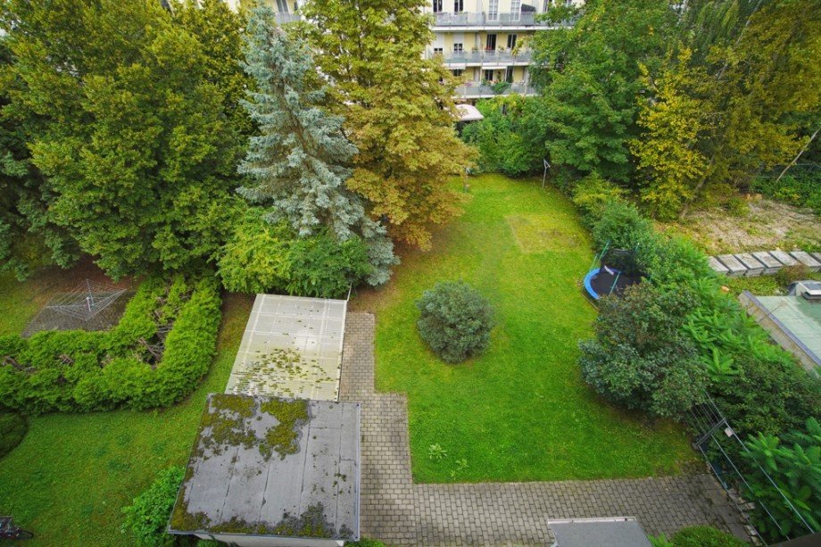 Blick in den Hausgarten Dachgeschosswohnung Chemnitz / Schlo�chemnitz