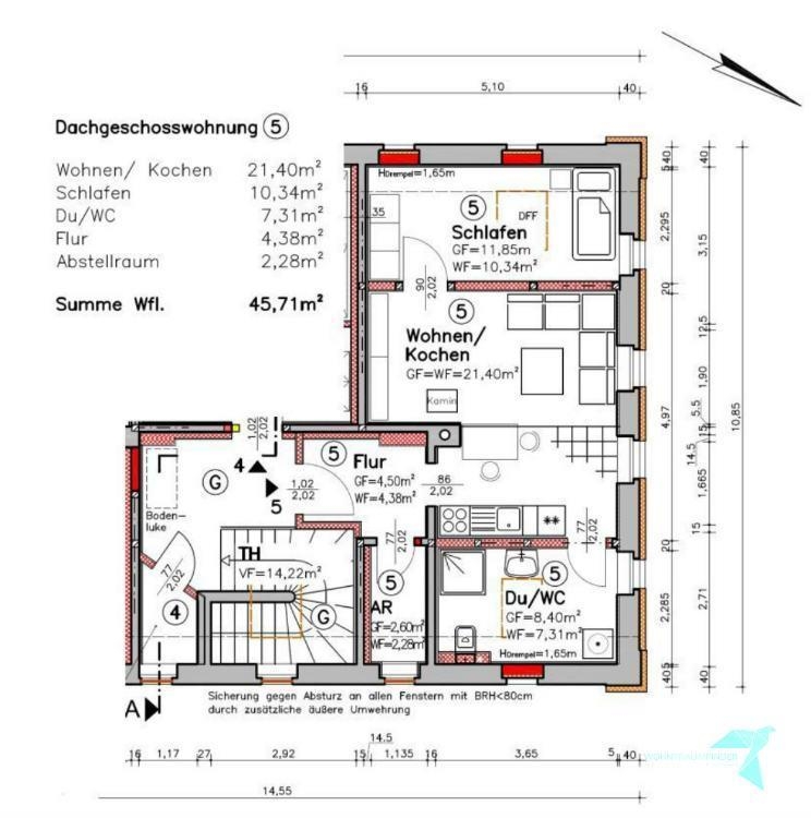 Grundriss.png Dachgeschosswohnung Chemnitz - Gl�sa, Gl�sa-Draisdorf