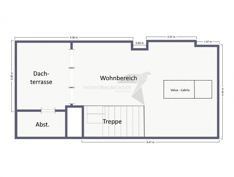 Grundriss Z�31-DG rechts OG Maisonettewohnung Chemnitz / Zentrum