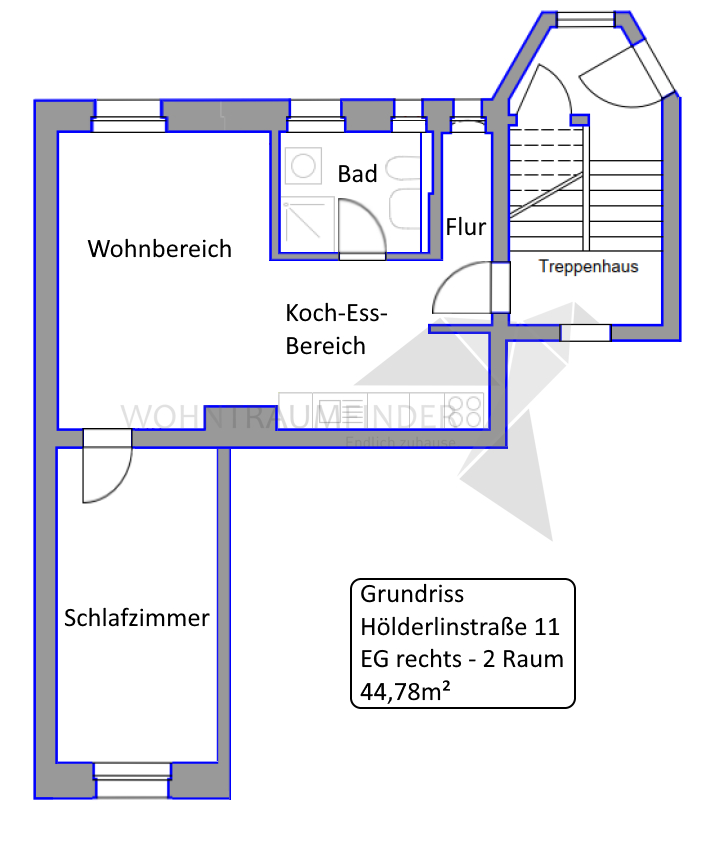 Grundriss Erdgeschosswohnung Chemnitz