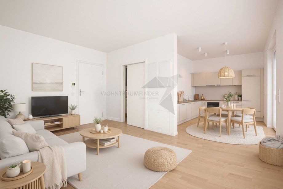 Visualisierung_1Z Wohn-Koch-Schlafbereich Etagenwohnung Chemnitz