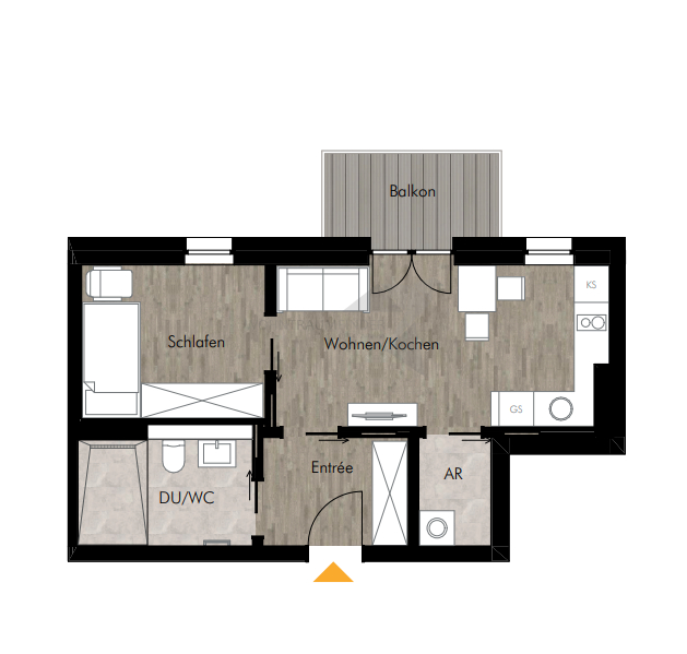 Grundriss WE 13 Etagenwohnung Chemnitz