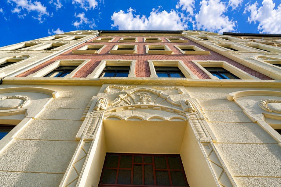 Detail Fassade Etagenwohnung Chemnitz / Bernsdorf