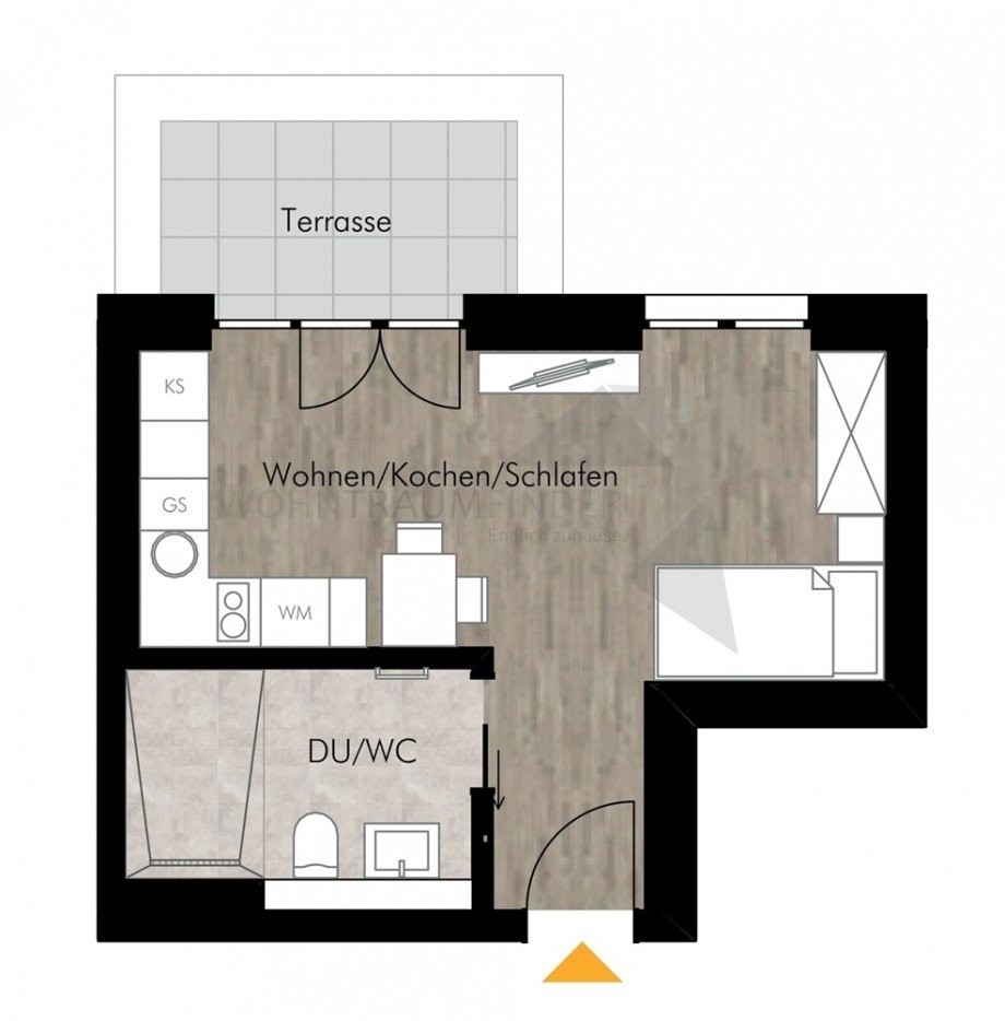 Grundriss WE45 Erdgeschosswohnung Chemnitz