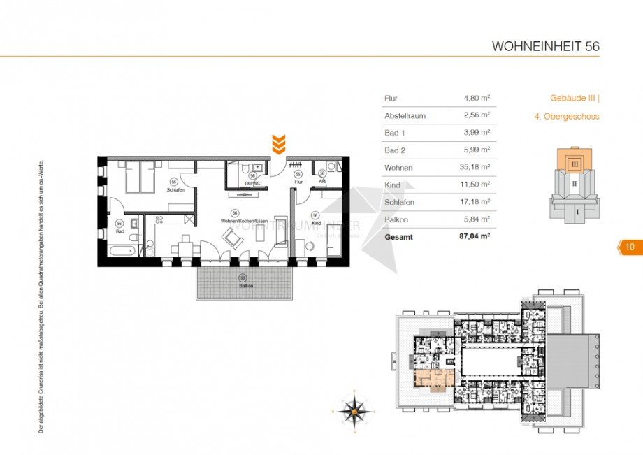 Grundriss WE56 Etagenwohnung Chemnitz