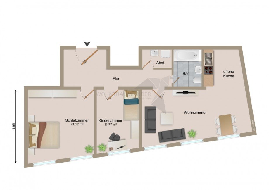 Grundriss Etagenwohnung Zwickau