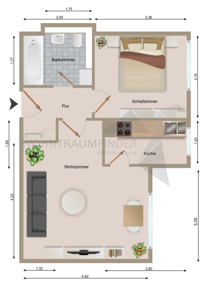 Grundriss Etagenwohnung Zwickau