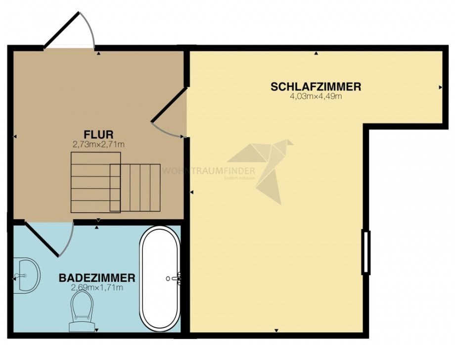 Grundriss UG Maisonettewohnung Zwickau