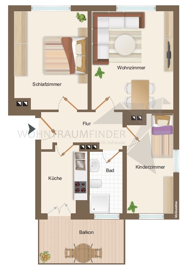 Grundriss Etagenwohnung Chemnitz