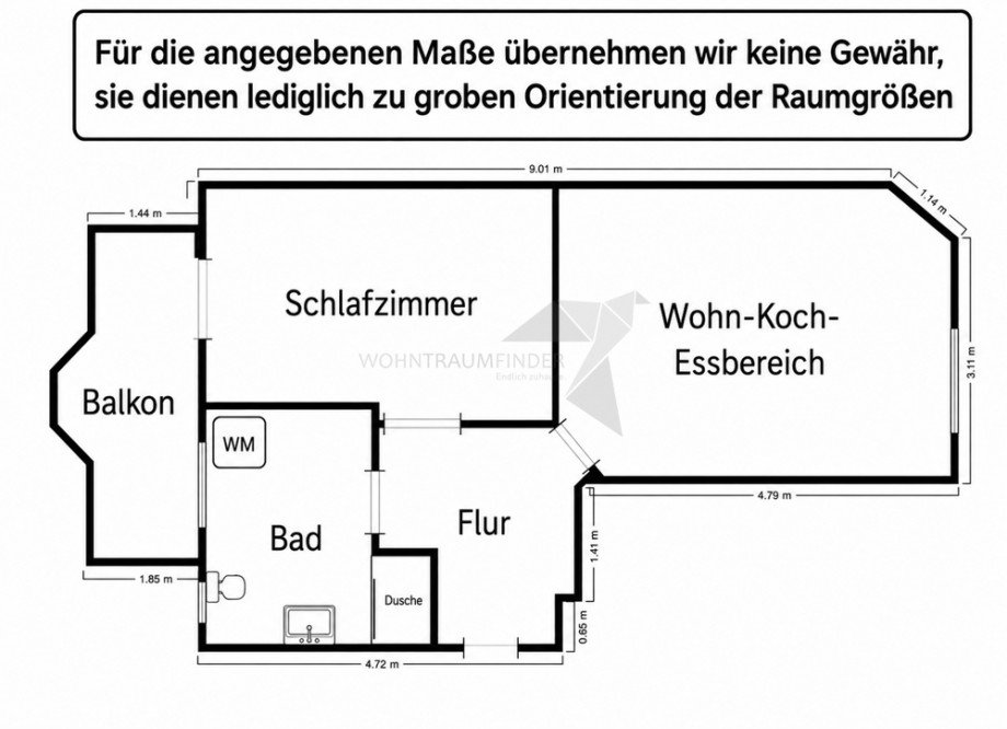 Grundriss EG links Erdgeschosswohnung Chemnitz