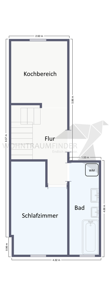 Grundriss Z�31-DG rechts UG Maisonettewohnung Chemnitz / Zentrum