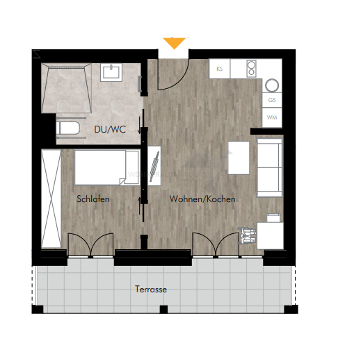 Grundriss WE 49 Erdgeschosswohnung Chemnitz