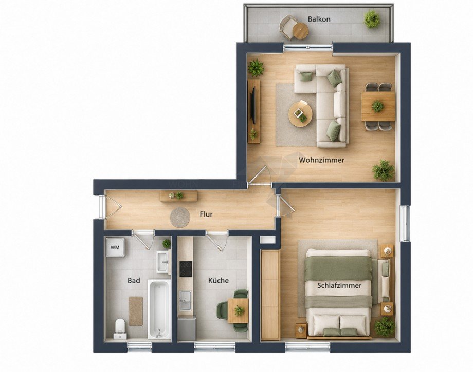 Grundriss Erdgeschosswohnung Chemnitz