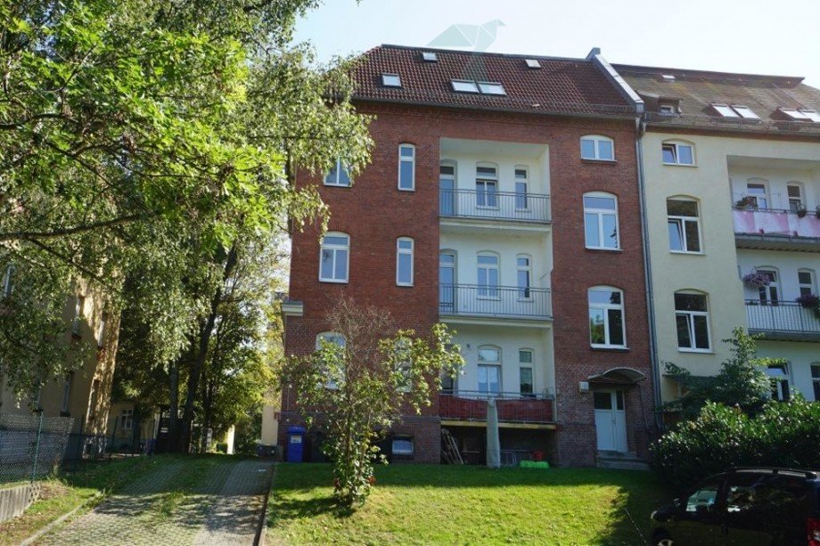 R�ckansicht Etagenwohnung Zwickau