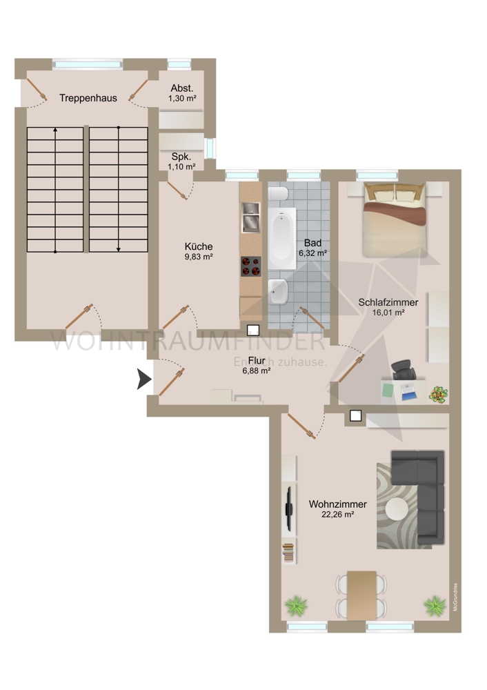 Brunnen_31_2li Etagenwohnung Zwickau