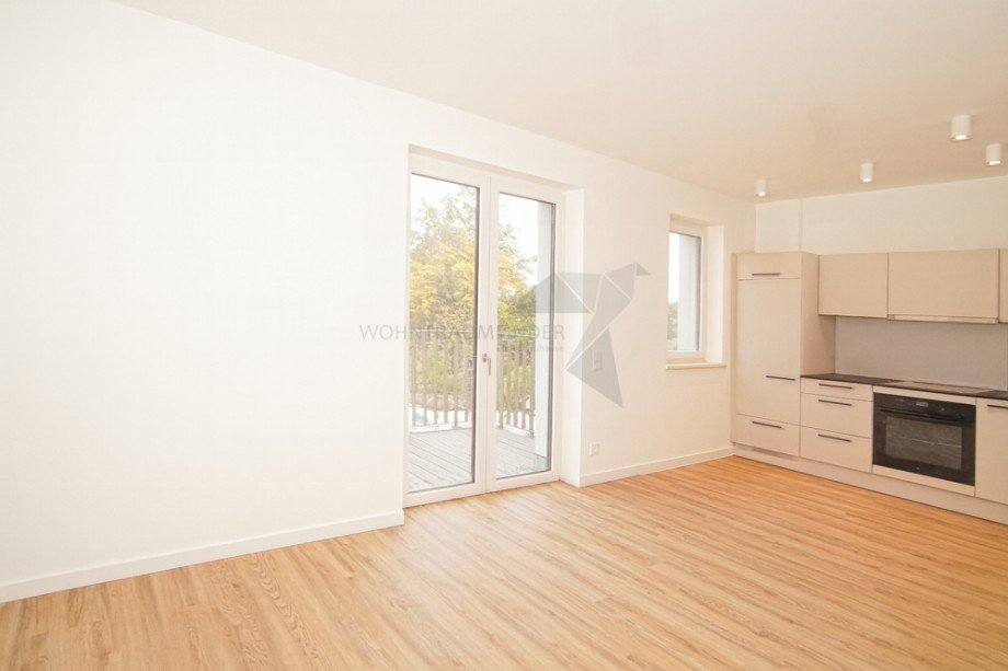 Muster Detail Wohnbereich mit Balkonzugang Erdgeschosswohnung Chemnitz