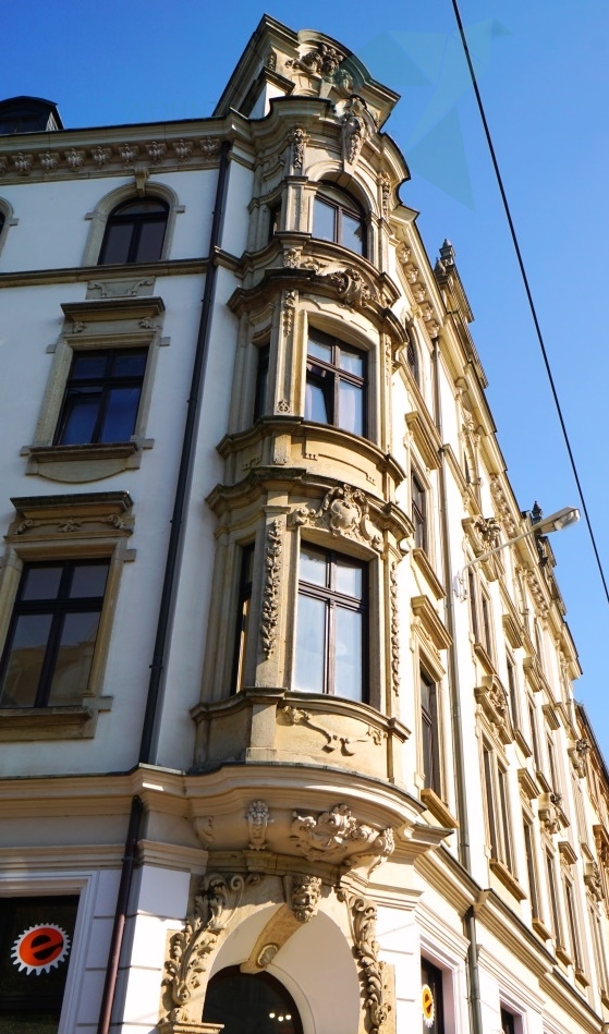 Deteilansicht Erker Etagenwohnung Zwickau