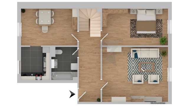 Grundriss Osterweihstr. 2, EG Maisonettewohnung Zwickau