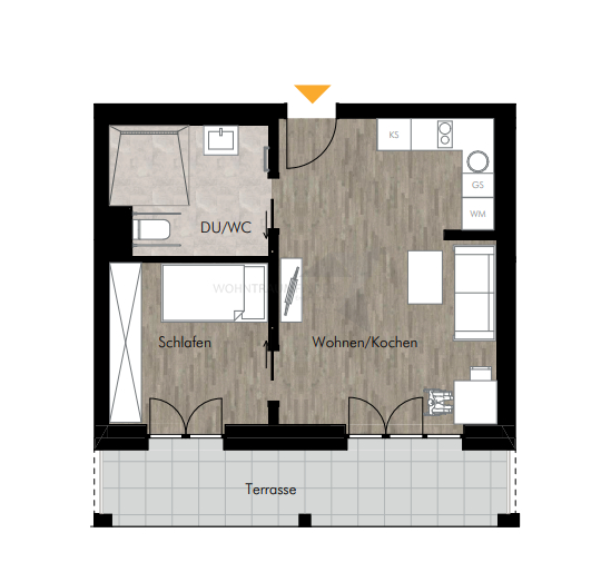 Grundriss WE 48 Erdgeschosswohnung Chemnitz