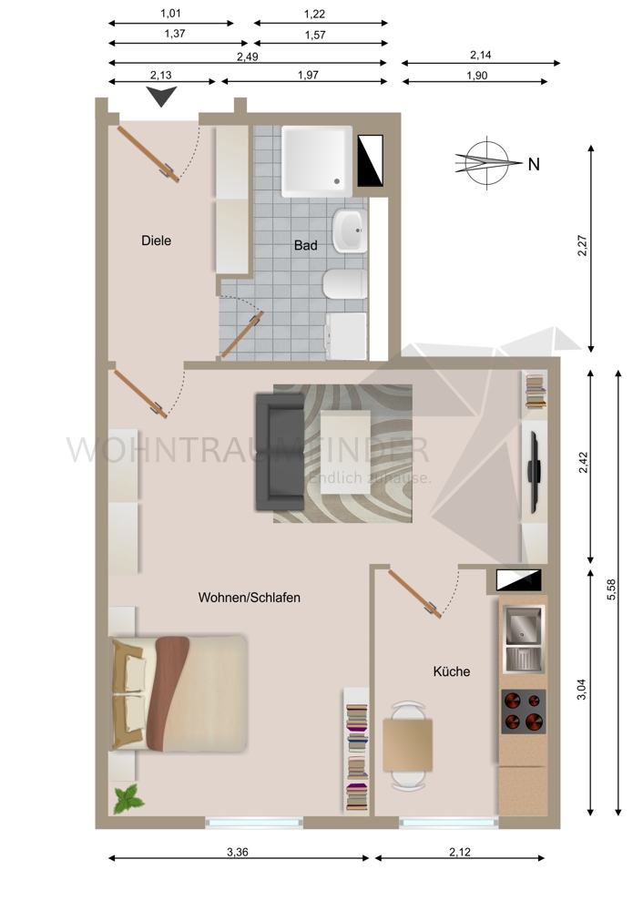 Grundriss_Bose15a Etagenwohnung Zwickau