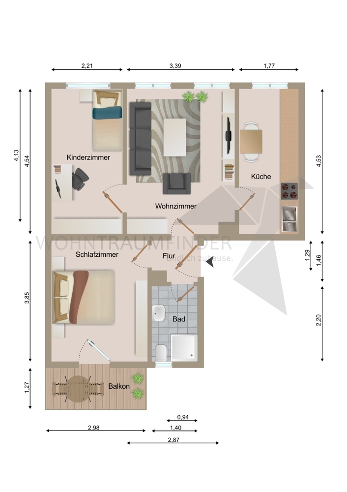 Grundriss Etagenwohnung Zwickau