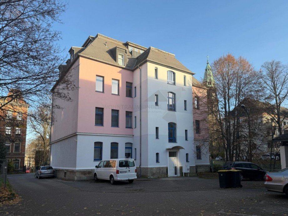 R�ckseite Etagenwohnung Zwickau