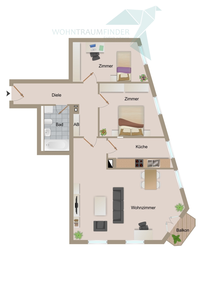 Grundriss Etagenwohnung Zwickau