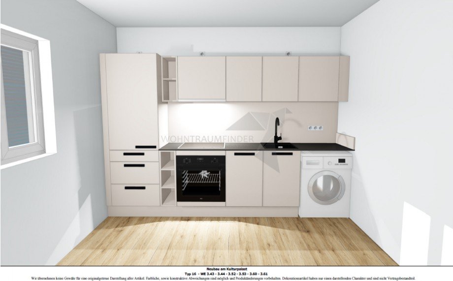 Visualisierung K�che_WE 43 Erdgeschosswohnung Chemnitz