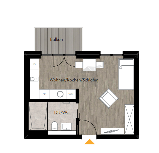 Grundriss WE 27 Etagenwohnung Chemnitz