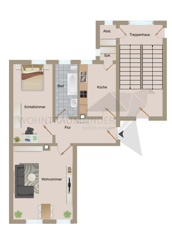Grundriss Etagenwohnung Zwickau