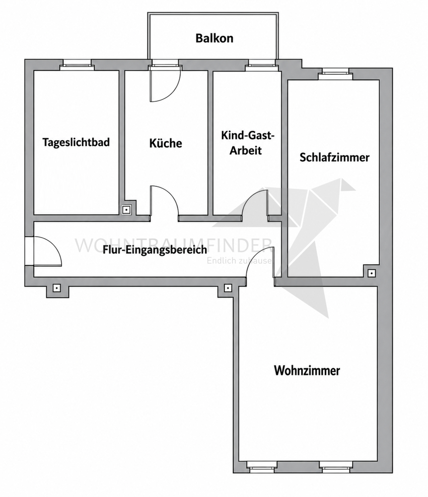 Grundriss EG re Erdgeschosswohnung Chemnitz