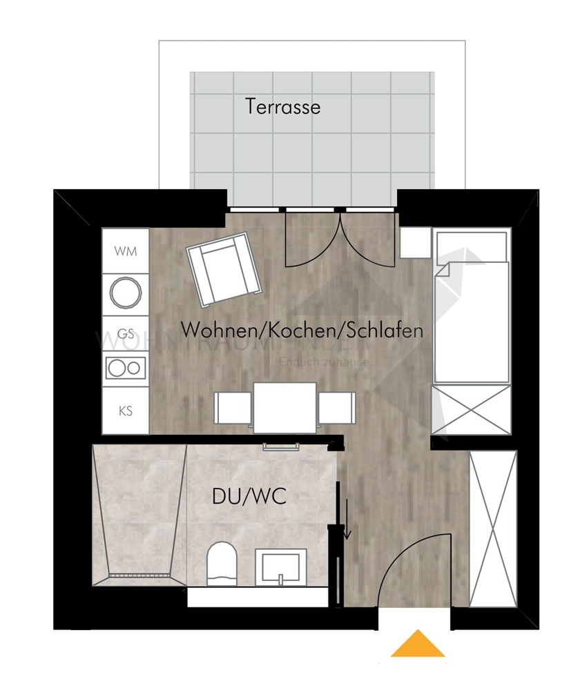 Grundriss WE01 Erdgeschosswohnung Chemnitz