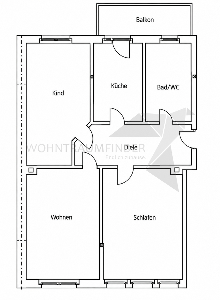 Grundriss EM17a-DGre (19) Dachgeschosswohnung Chemnitz - Ka�berg, Chemnitz