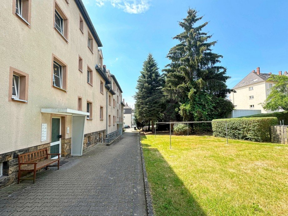 Ansicht Hofseite Etagenwohnung Chemnitz