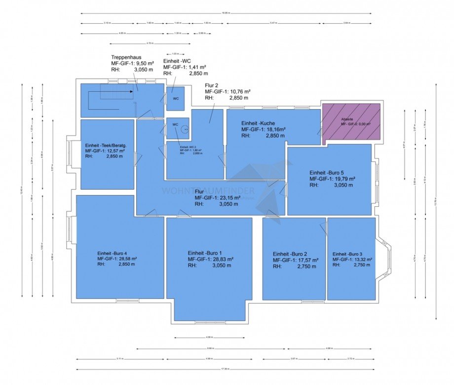 Grundriss 2. Obergeschoss B�rohaus Chemnitz