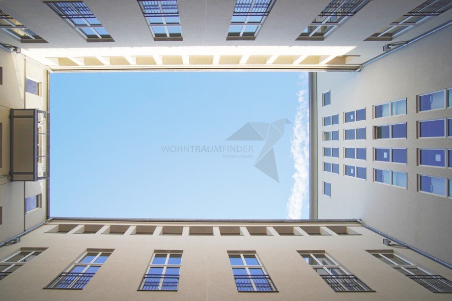 Ausblick Lichthof Etagenwohnung Chemnitz