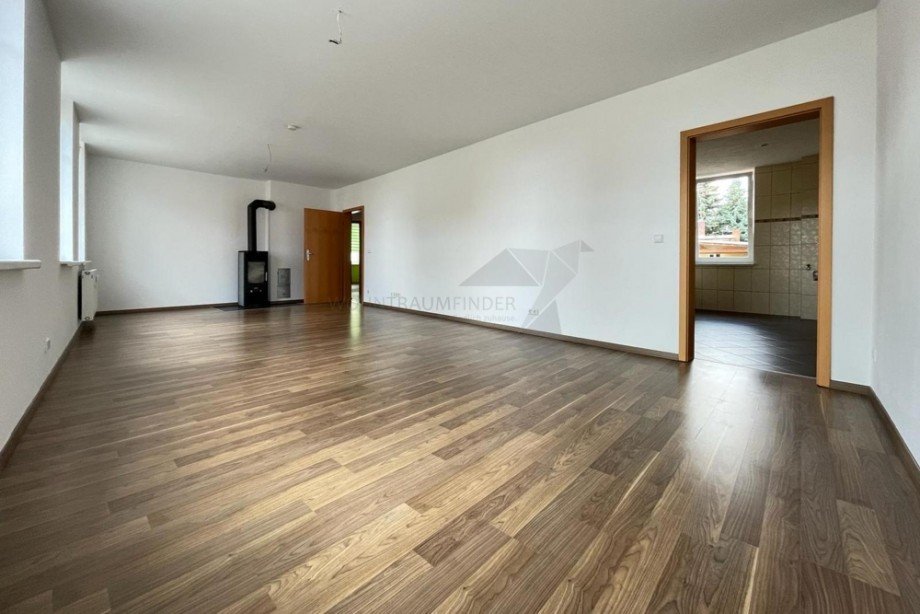 Wohnzimmer mit Kamin Etagenwohnung Zwickau