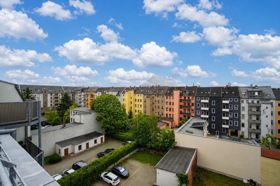 Ausblick Dachterrasse Maisonettewohnung Chemnitz / Zentrum