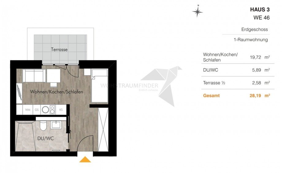 Grundriss H3 WE46 Erdgeschosswohnung Chemnitz