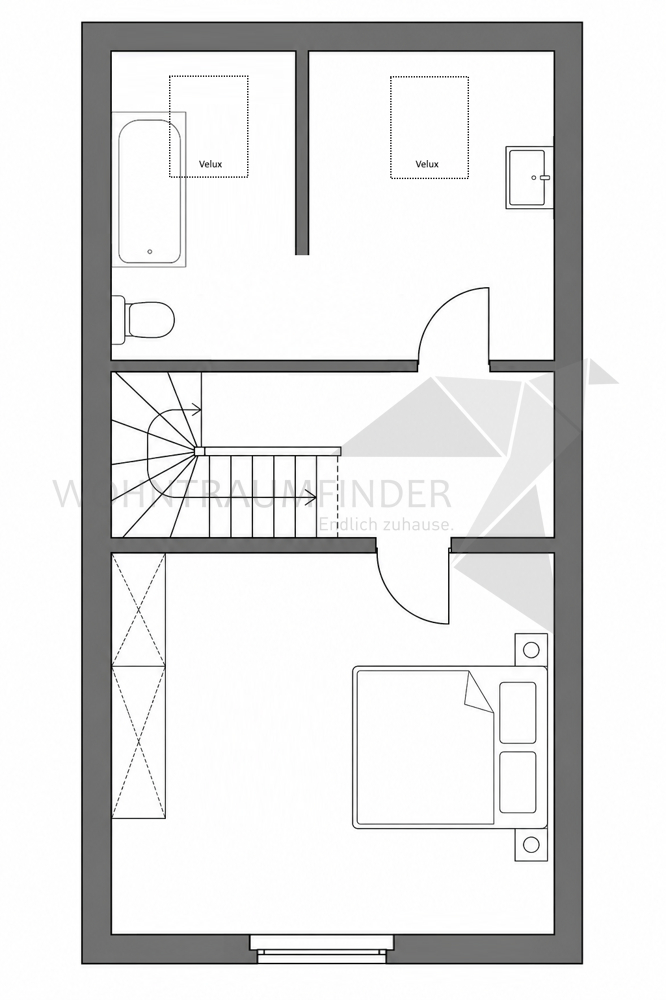 Grundriss OG Maisonettewohnung Chemnitz