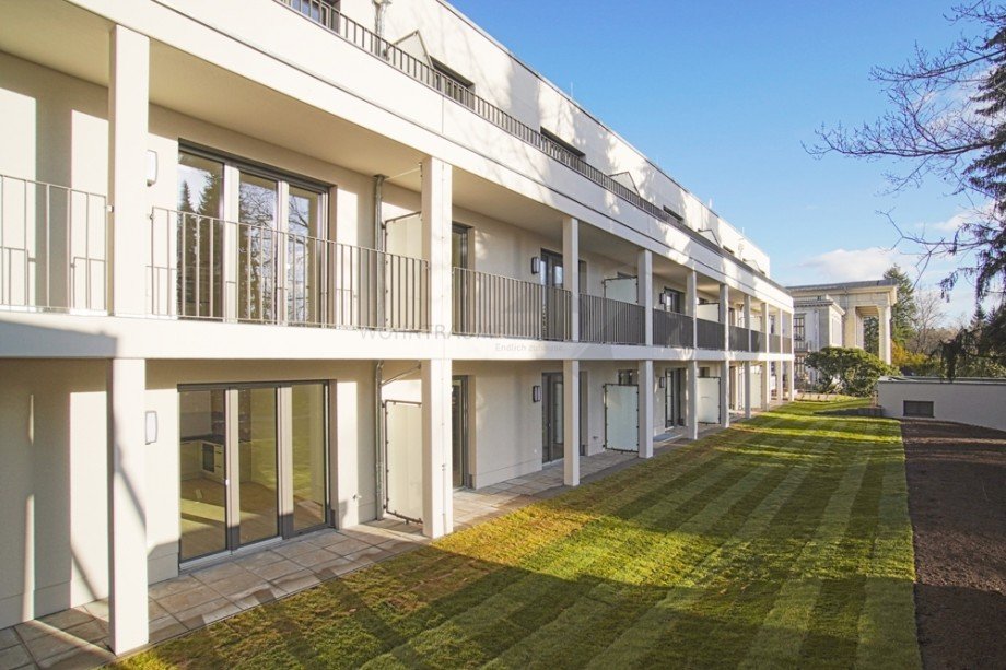 Au�enansicht Balkone und Terrassen Erdgeschosswohnung Chemnitz