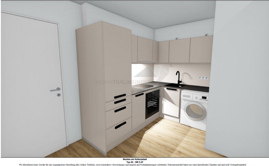 Visualisierung K�che_WE 47 Erdgeschosswohnung Chemnitz